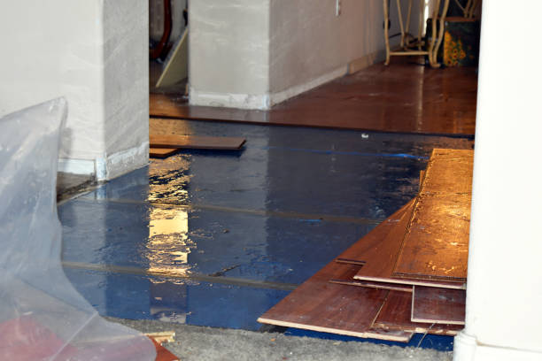 Professional Water Damage Restoration technician working in Warsaw, NC